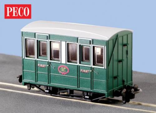 GR-505 Peco OO-9 4 Wheel Coach with Buffers Talyllyn